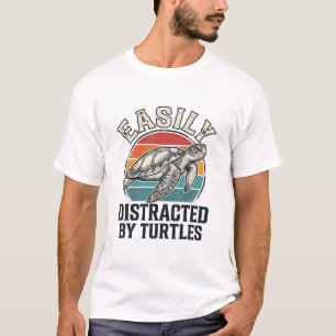 Vintage Turtle Lover Easily Distracted by Turtles T-Shirt