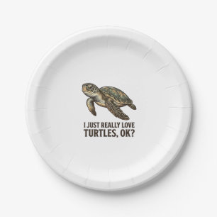 Vintage Turtle Lover Funny Sea Turtle Shirt_1 Paper Plates