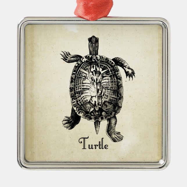 VINTAGE TURTLE METAL ORNAMENT (Front)
