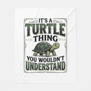 Vintage Turtle Thing Funny Turtle Lover Shirt_1 Fleece Blanket