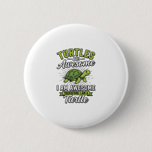 Vintage Turtles Are Awesome Funny Turtle Shirt_1 Button