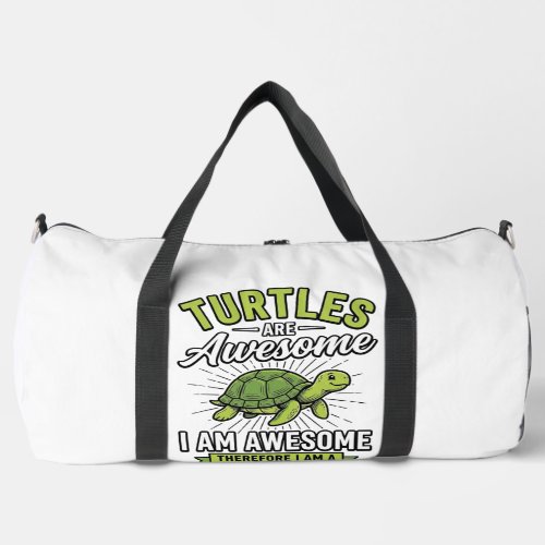Vintage Turtles Are Awesome Funny Turtle Shirt_1 Duffle Bag