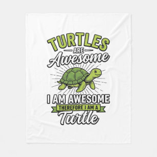 Vintage Turtles Are Awesome Funny Turtle Shirt_1 Fleece Blanket