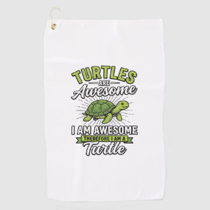 Vintage Turtles Are Awesome Funny Turtle Shirt_1 Golf Towel