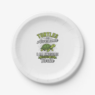 Vintage Turtles Are Awesome Funny Turtle Shirt_1 Paper Plates