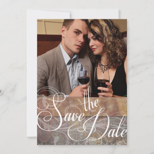 Vintage Tuscan Save the Date Photo