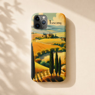 Vintage Tuscany Countryside Custom Text iPhone 11 Pro Case