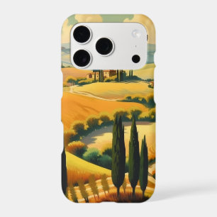Vintage Tuscany Countryside Custom Text iPhone 17 Pro Case