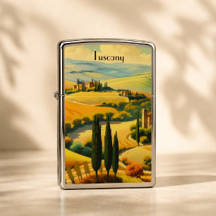 Vintage Tuscany Countryside Custom Text Zippo Lighter
