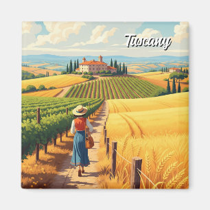 Vintage Tuscany Italy Countryside Magnet