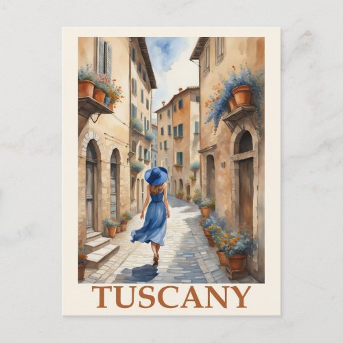 Vintage Tuscany Italy Italian Travel Postcard