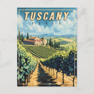 Vintage Tuscany Italy Postcard