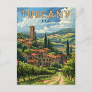 Vintage Tuscany Travel Postcard