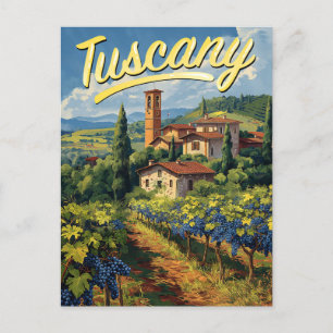 Vintage Tuscany Travel Postcard