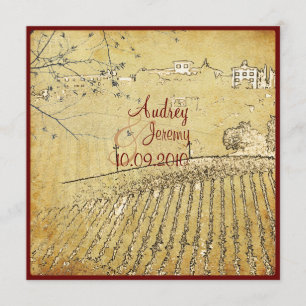 Vintage, Tuscany Vinyard/wedding invitations