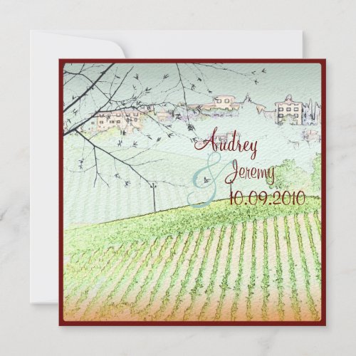 Vintage, Tuscany Vinyard/wedding invitations