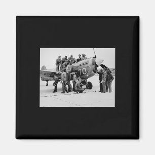 Vintage Tuskegee Pilots Usa Black History World Wa Magnet