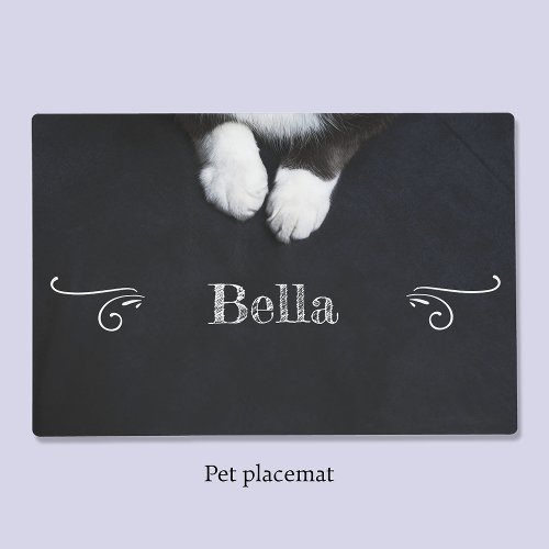 Vintage Tuxedo Cat Paws Placemat