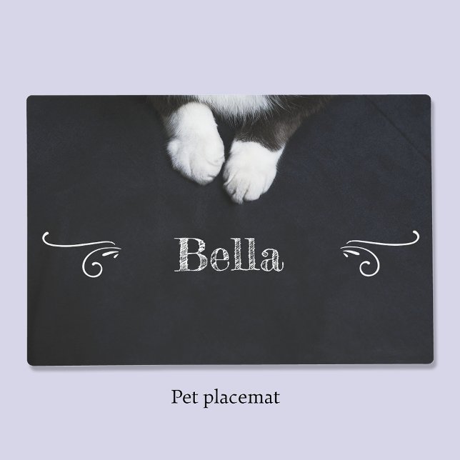Vintage Tuxedo Cat Paws Placemat (Creator Uploaded)