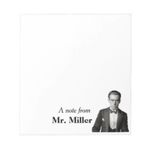 Vintage Tuxedo Gent Personalized Notepad
