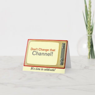 Vintage TV Birthday Card