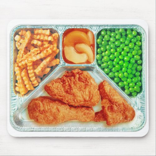 Vintage TV Dinner Fried Chicken Mouse Pad