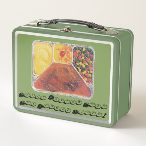Vintage TV Dinner Funny Metal Lunch Box