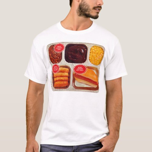 Vintage TV Dinner Hot Dog Now Bigger T_Shirt