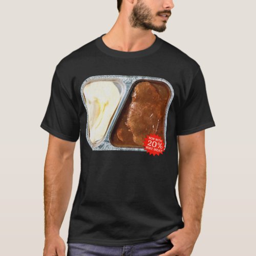 Vintage TV Dinner Salisbury Steak Now More Meat T_Shirt
