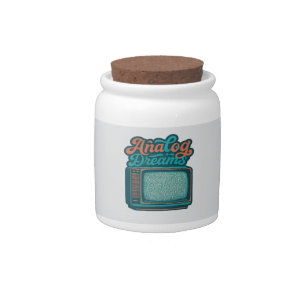 📺Vintage TV Retro Art – "Analog Dreams" Graphic Candy Jar