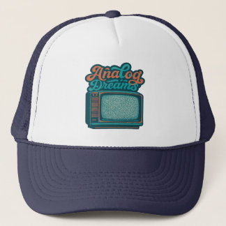 Vintage TV Retro Art – "Analog Dreams" Trucker Hat