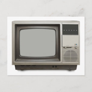 vintage tv set postcard