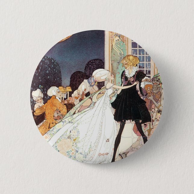 Vintage Twelve Dancing Princesses by Kay Nielsen Button (Front)