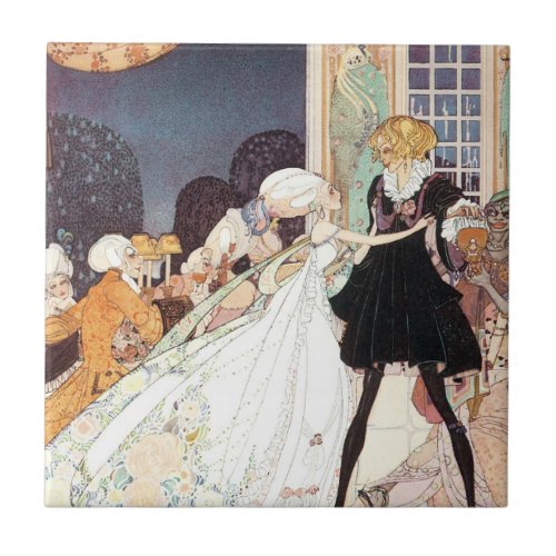 Vintage Twelve Dancing Princesses by Kay Nielsen Ceramic Tile