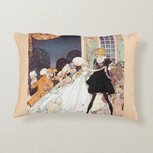 Vintage Twelve Dancing Princesses by Kay Nielsen Decorative Pillow