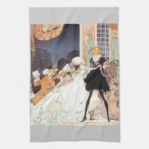 Vintage Twelve Dancing Princesses by Kay Nielsen Kitchen Towel