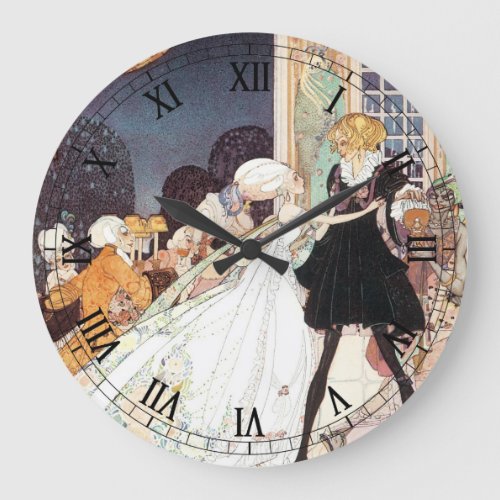 Vintage Twelve Dancing Princesses by Kay Nielsen Large Clock