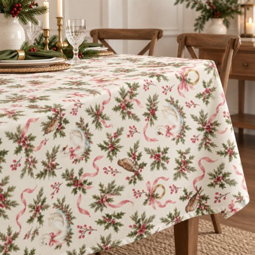Vintage Twelve Days of Christmas Tablecloth