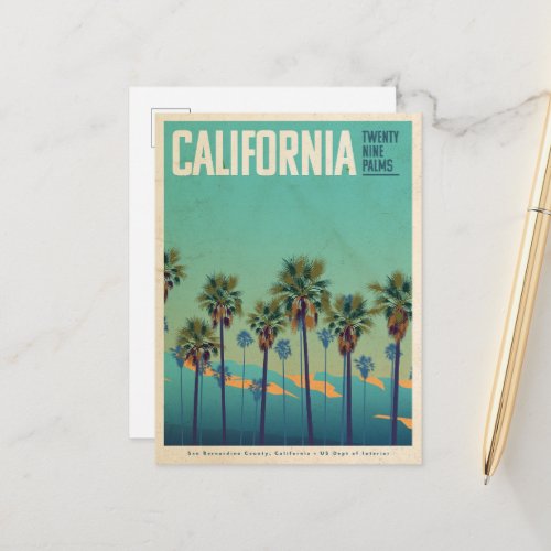 Vintage Twenty Nine Palms Travel Postcard