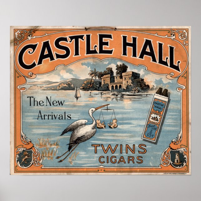 Vintage Twin Cigars Advertisement Poster (Front)