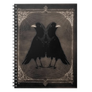 Vintage Twin Crows Notebook