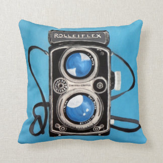 Vintage Twin Lens Camera Throw Pillow