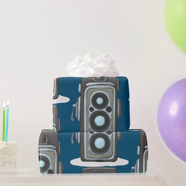 Vintage Twin Lens Reflex TLR Camera Wrapping Paper (Creator Uploaded)