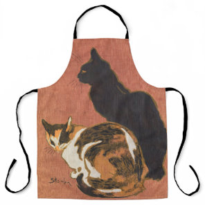 Vintage Two Cats Painting Steinlen Apron