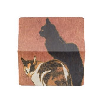Vintage Two Cats Painting Steinlen Checkbook Cover by Vintage_Art_Archive at Zazzle