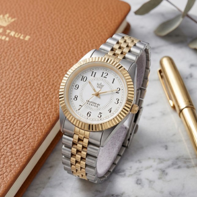 Vintage Two Tone Watch Fluted Bezel Custom Fusion (Creator Uploaded)