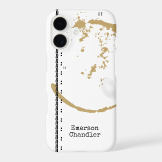 Vintage Type Art Coffestain Grunge Editable iPhone 17 Case