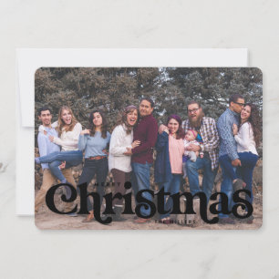 vintage type Christmas card candy stripe back