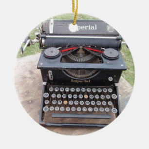 Vintage Type Writer Ceramic Ornament