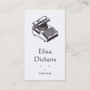 Vintage Typewriter Author Business Card